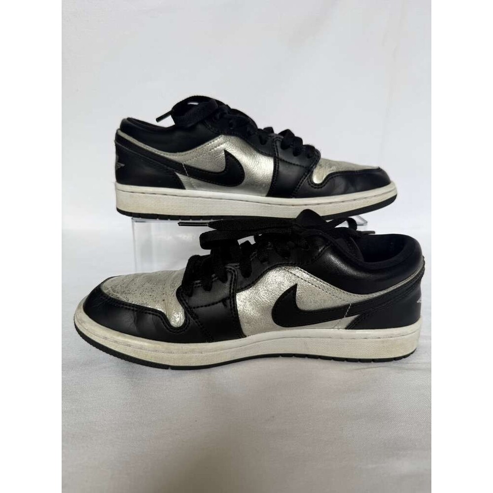 Nike Air Jordan 1 Low SE "Silver Toe" Women’s Size 8 Black Silver Sneakers